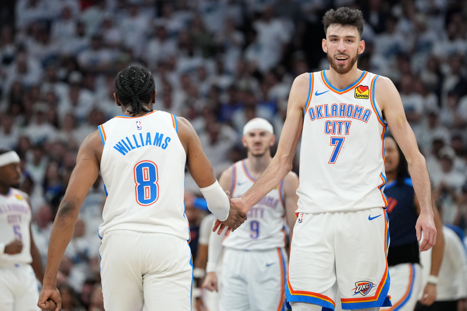 Jalen Williams and Chet Holmgren of the OKC Thunder. (Photo: IMAGN)