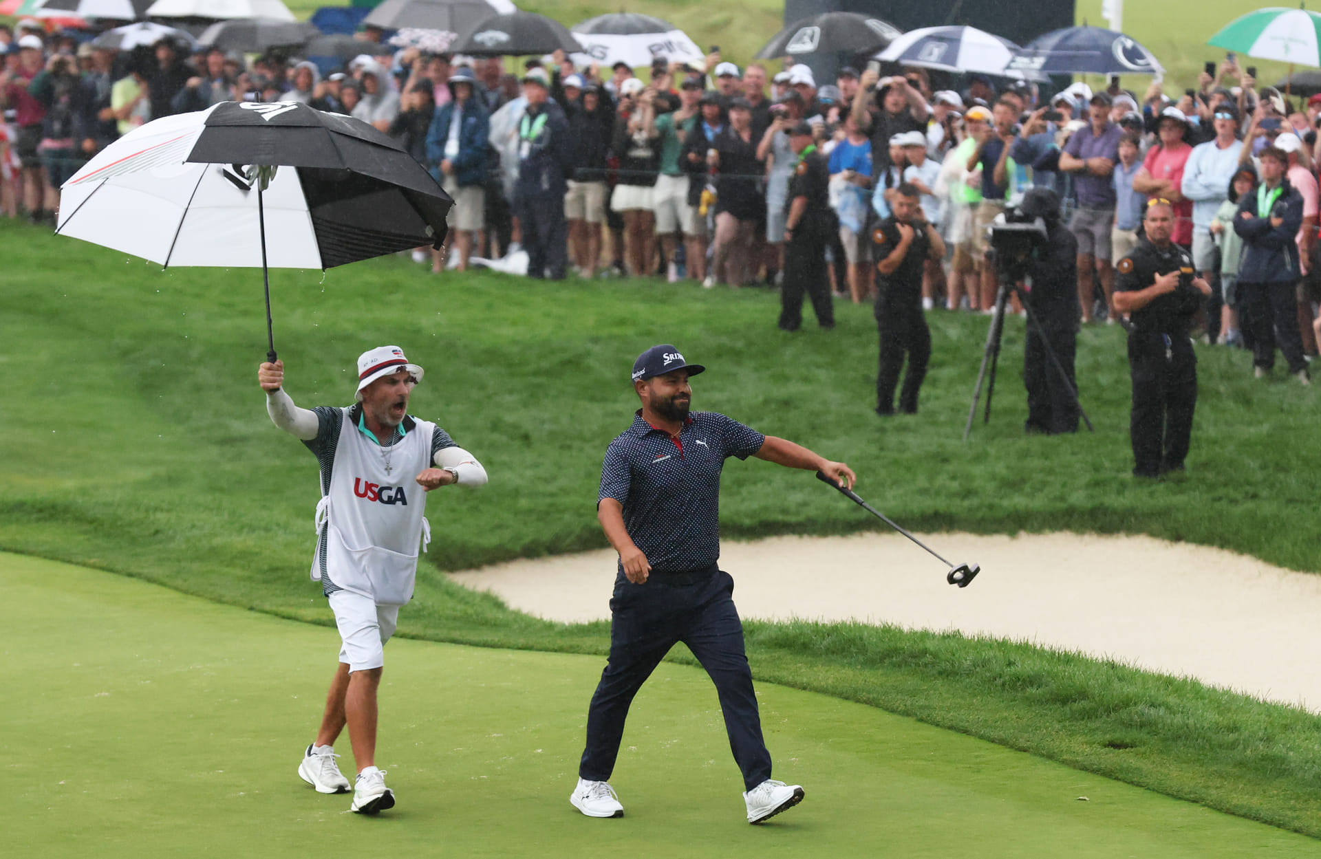Justin Rose and his caddie Mark "Fooch" Fulcher (zdroj obrázka: Getty)