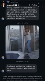 Johnny Manziel Breaks His Silence After Missing College GameDay, Shows A Lot Of Abusive Messages From Fans