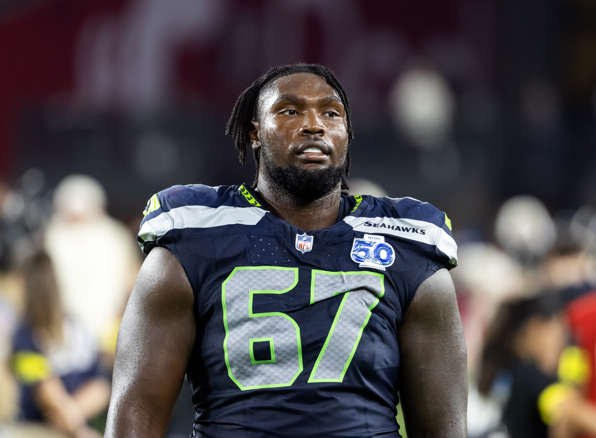 NFL: Seattle Seahawks OT Charles Cross - Zdroj: Imagn