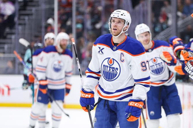 Fans rejoice as Connor McDavid nets hat trick after 1134 days: "MacKinnon be scared he coming for that Hart and Rocket"