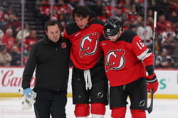 WATCH: Devils’ Brenden Dillon takes beating from Blue Jackets’ Dmitri Voronkov in 1,000th NHL game