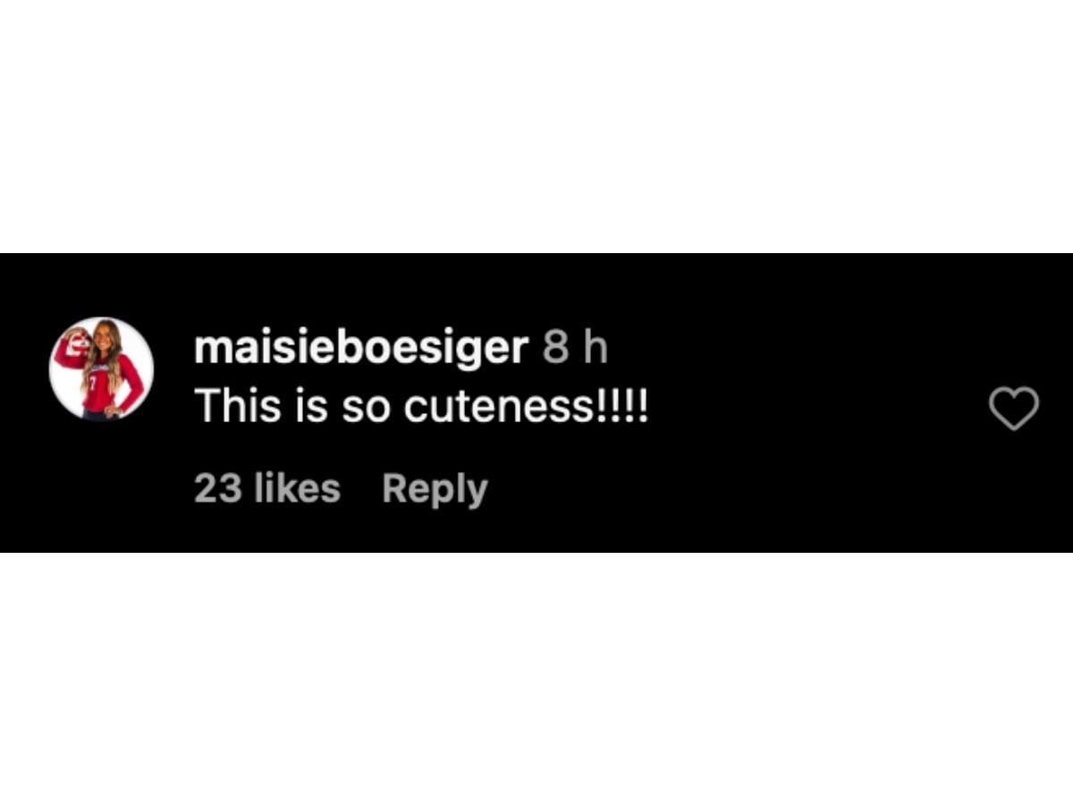 Boesiger&#039;s comment on Instagram