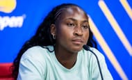 Coco Gauff during a press conference at the 2025 US Open (Source: Getty)