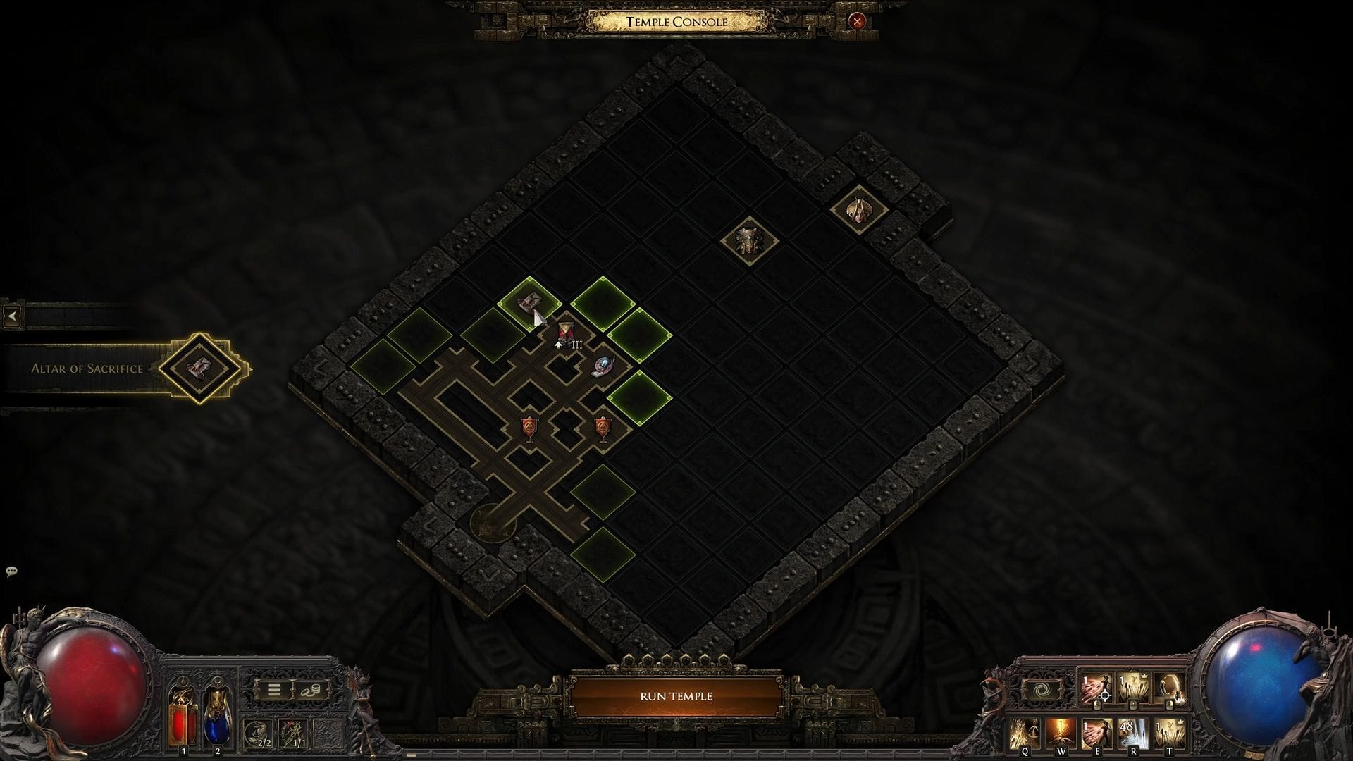 Placing a room near others will let you know about its effects (Image via GGG)