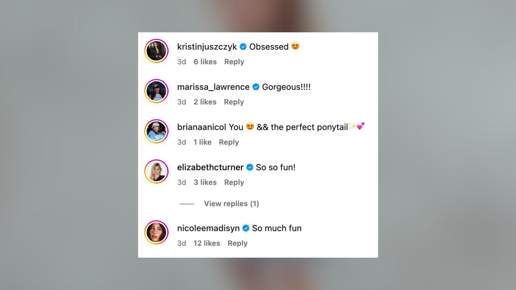 Christen Harper received compliments on TNF outfit (Image Credit: Harper/IG)