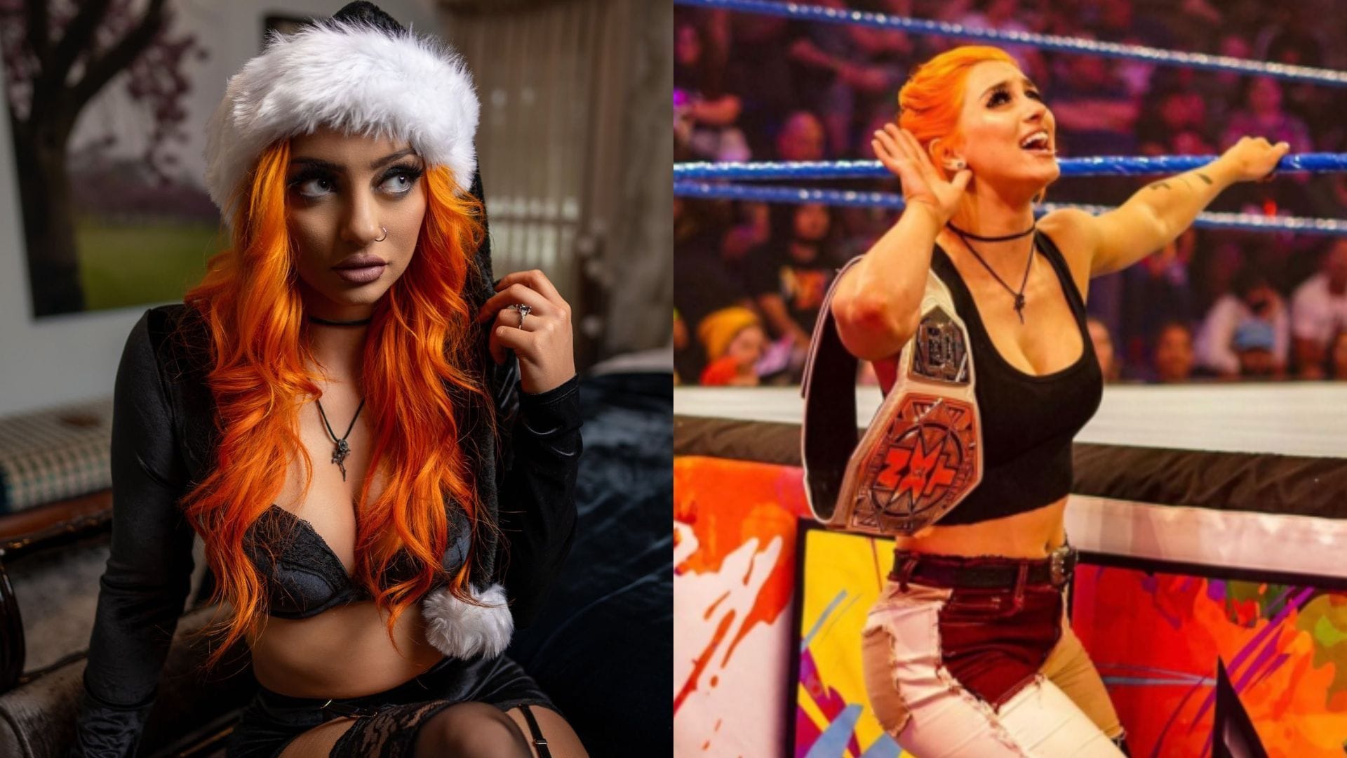 Gigi Dolin (Priscilla Kelly) bites former WWE Superstar on her b**bs