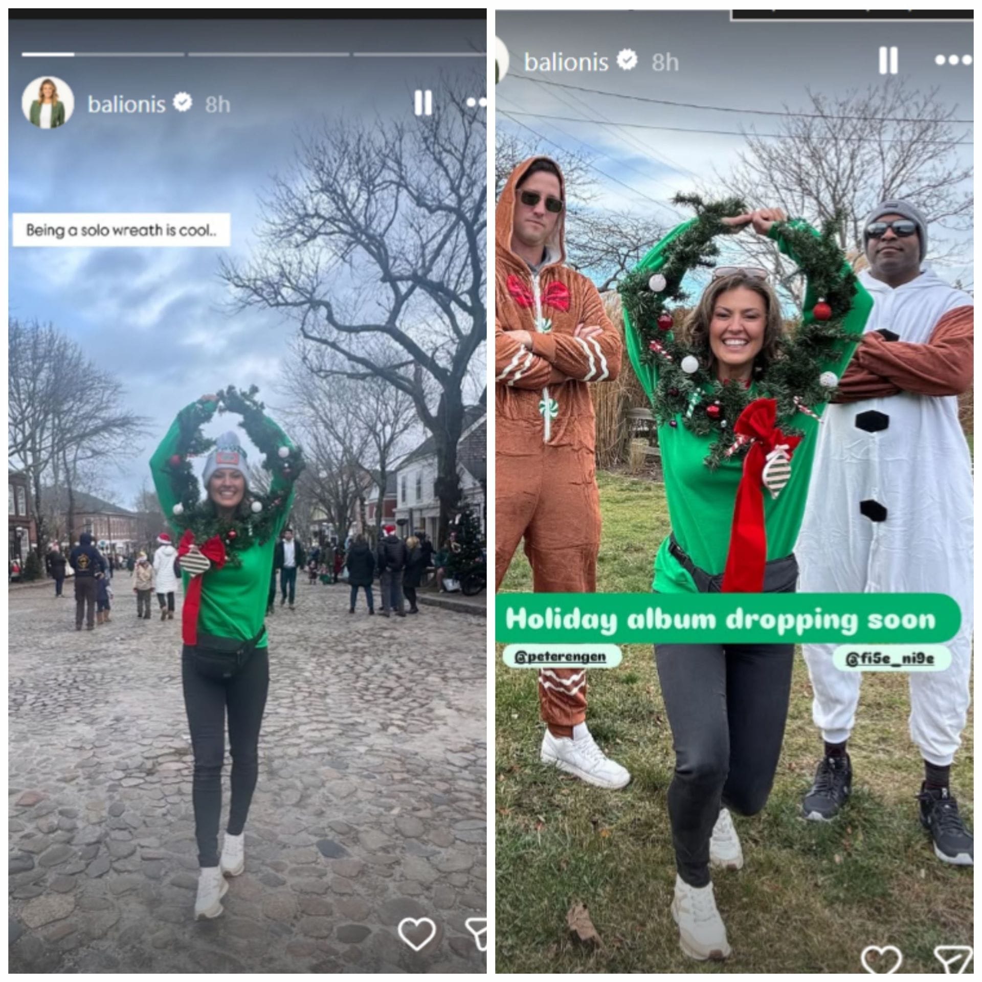 Amanda Balionis poses in Christmas-themed outfit in fun new post/@balionis