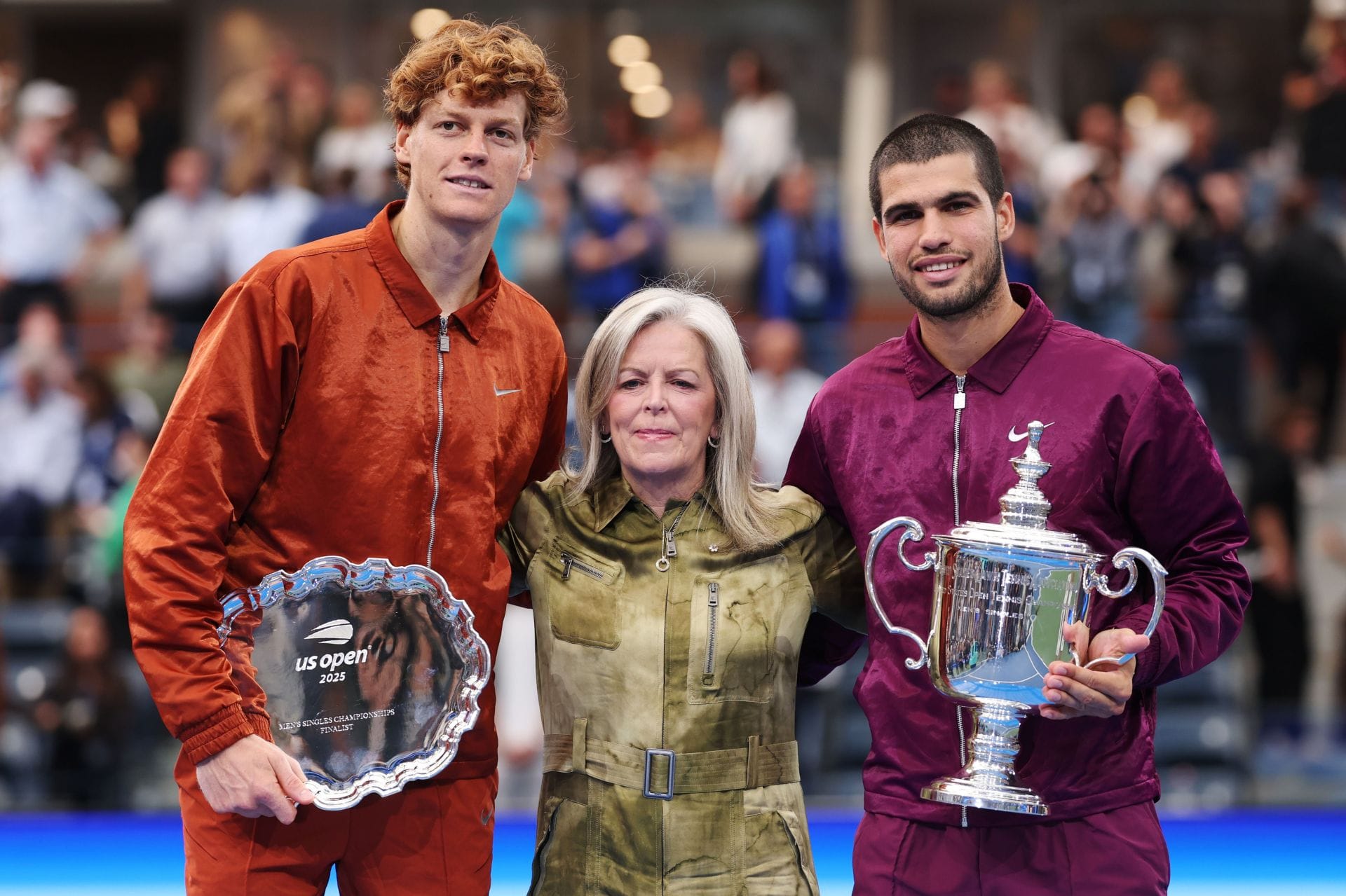 Jannik Sinner and Carlos Alcaraz at the US Open 2025. (Photo: Getty)
