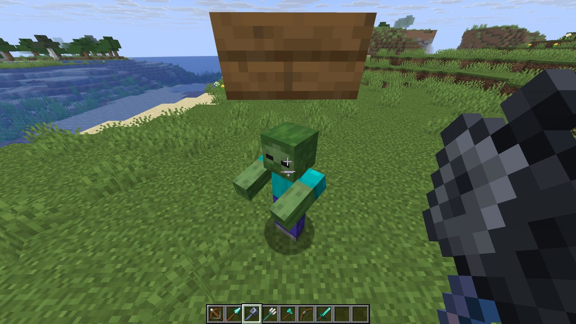 Mace is a powerful, but slow weapon (Image via Sportskeeda Gaming || Mojang Studios)