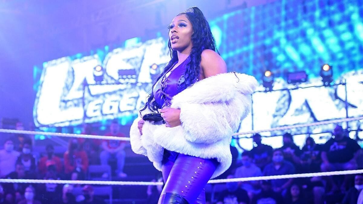 Lash Legend has a reason to celebrate (image via WWE)