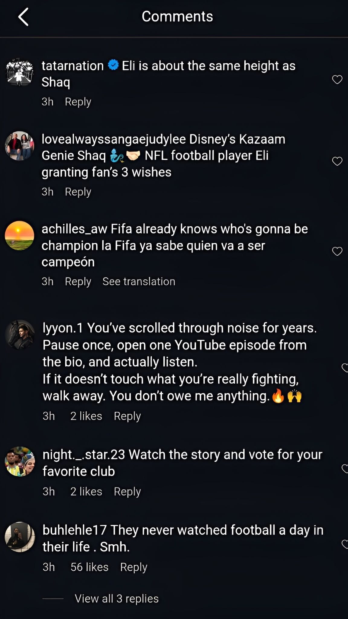 Comments on the post