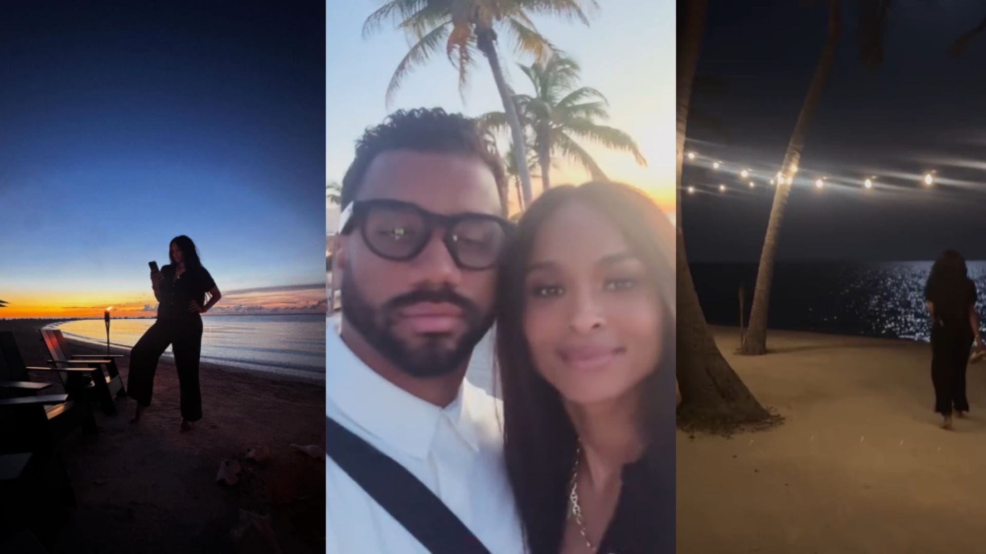 Wilson and Ciara enjoying their time away together.  (Credit: @dangerusswilson)