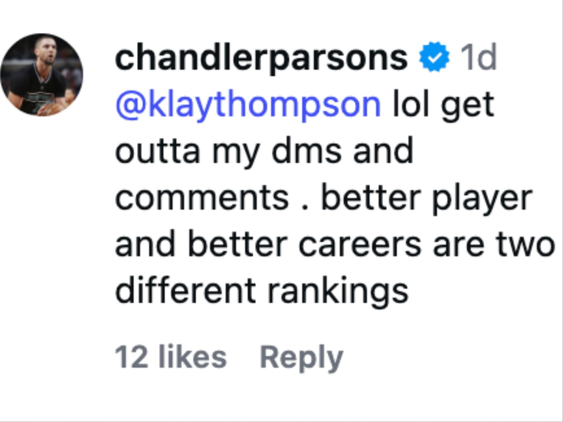 Parsons defended his take about Kobe Bryant.