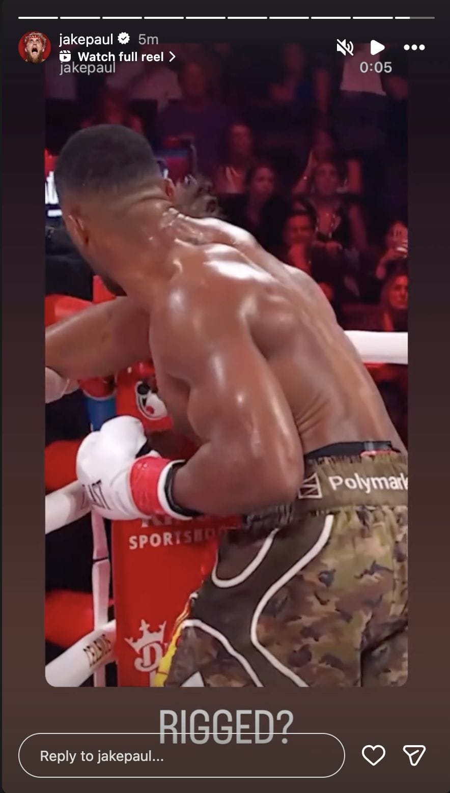 Jake Paul's message after his loss to Anthony Joshua (Image courtesy: @jakepaul on Instagram)