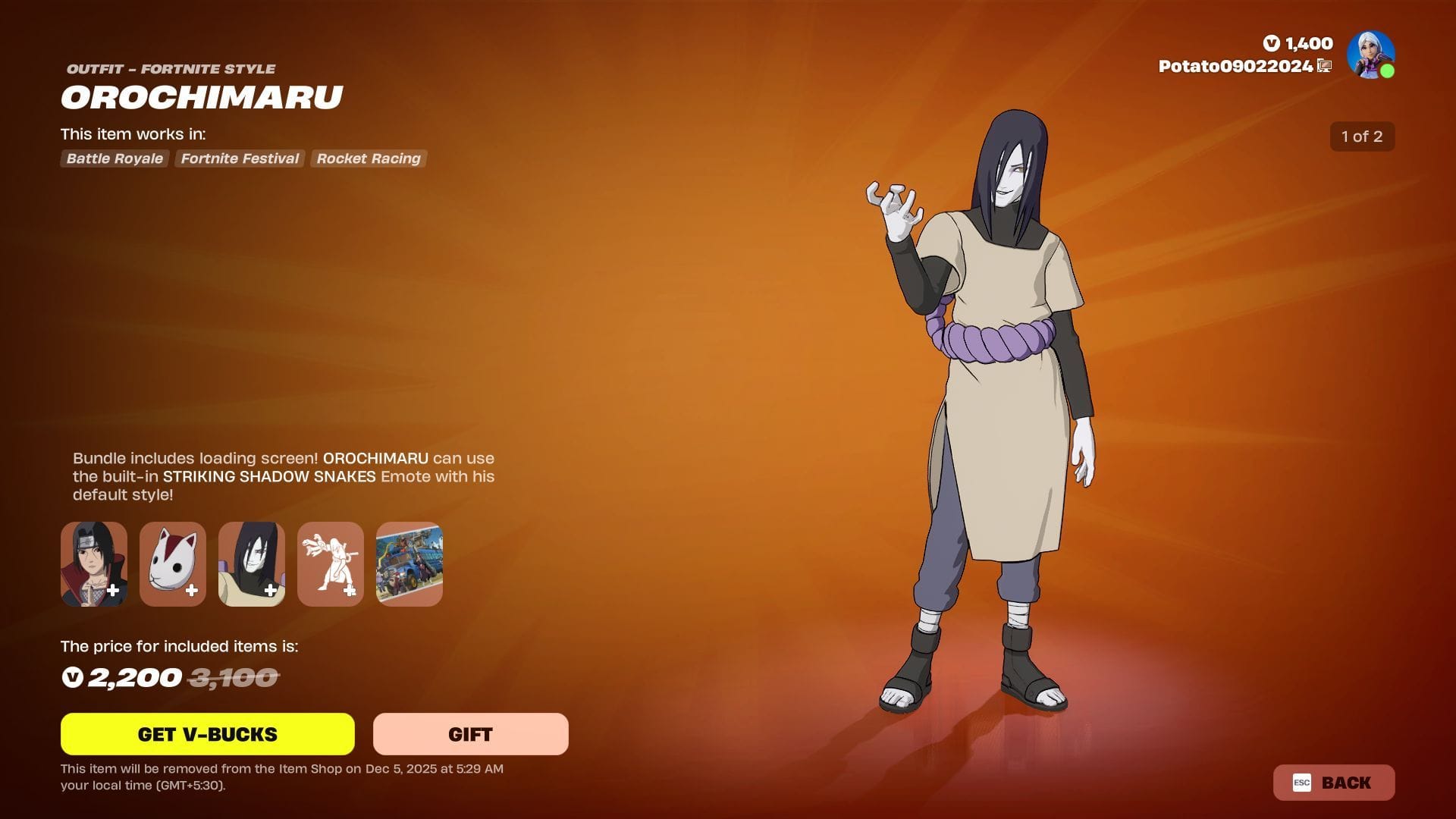 Naruto and Kakashi (Image via Epic Games)