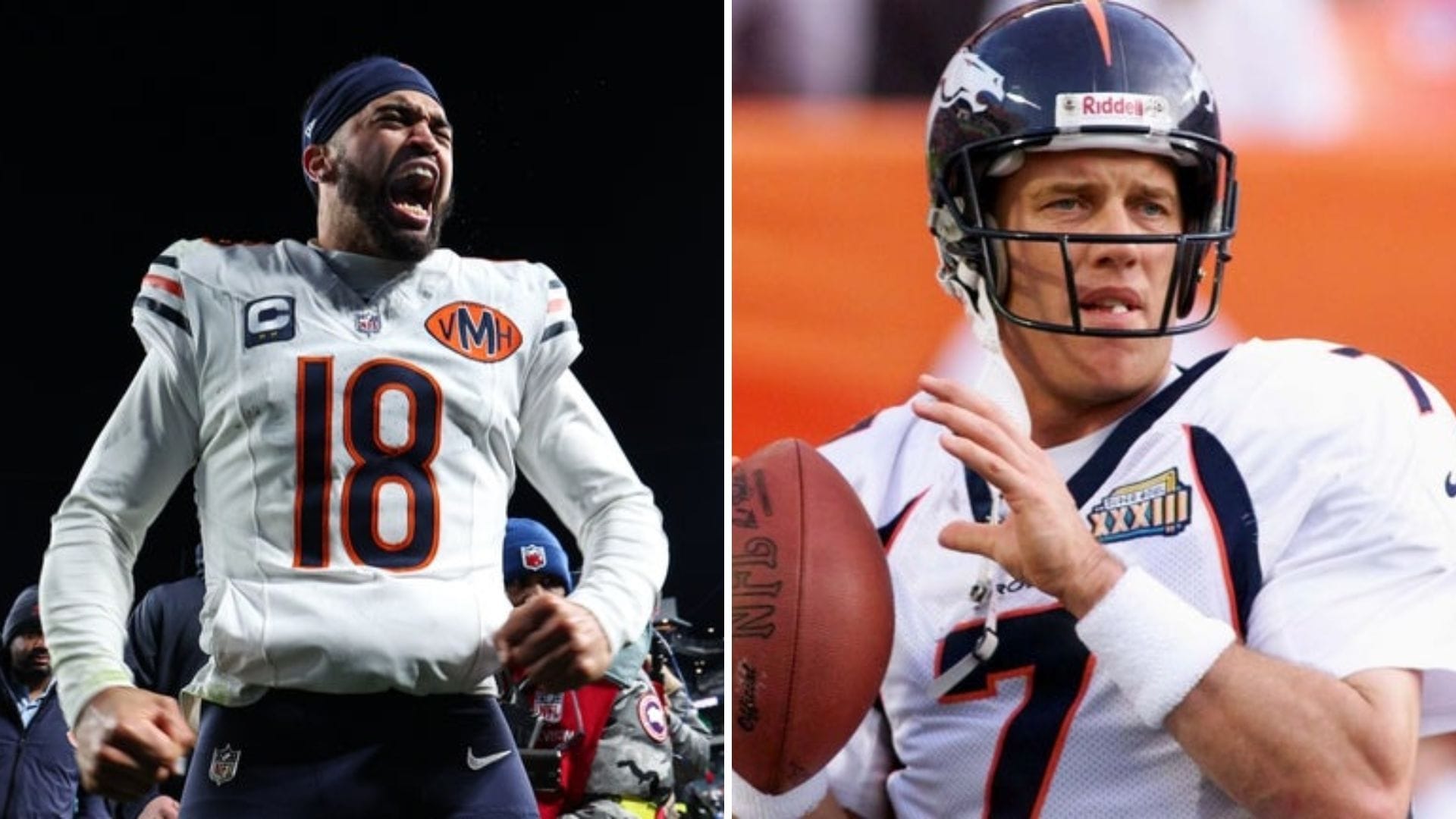 Caleb Williams and John Elway (Credits: Imagn Images)