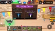 Birthday Event quest board (Image via Roblox)