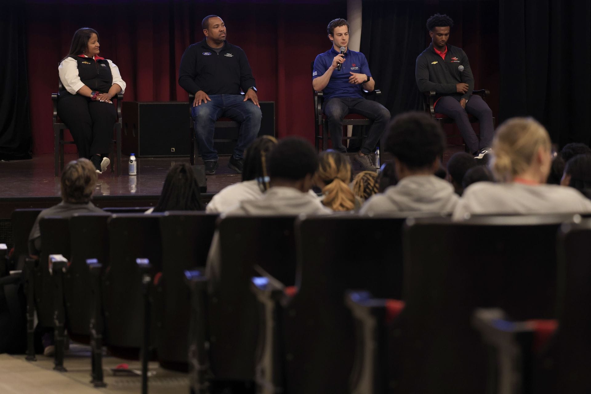 (Extreme Right) Lavar Scott, in the NASCAR Chicago Street Race Hosts STEAM Fest. Source: Getty