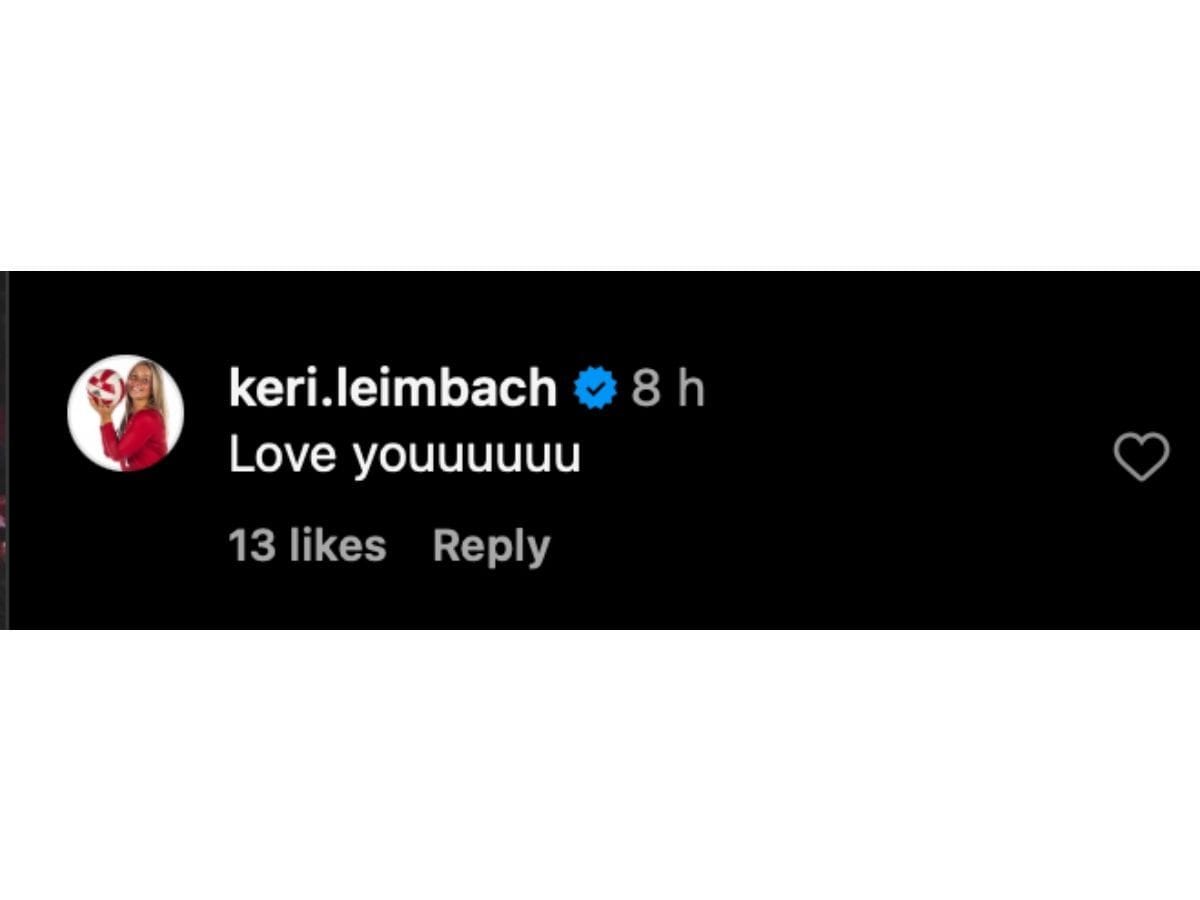 Leimbach&#039;s comment on Instagram