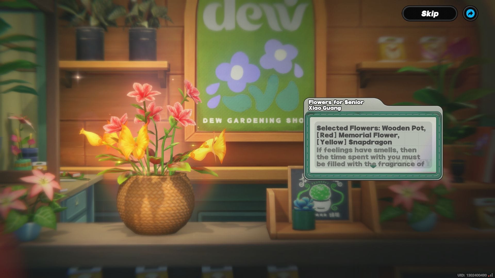 Arrange a flower pot (Image via HoYoverse)