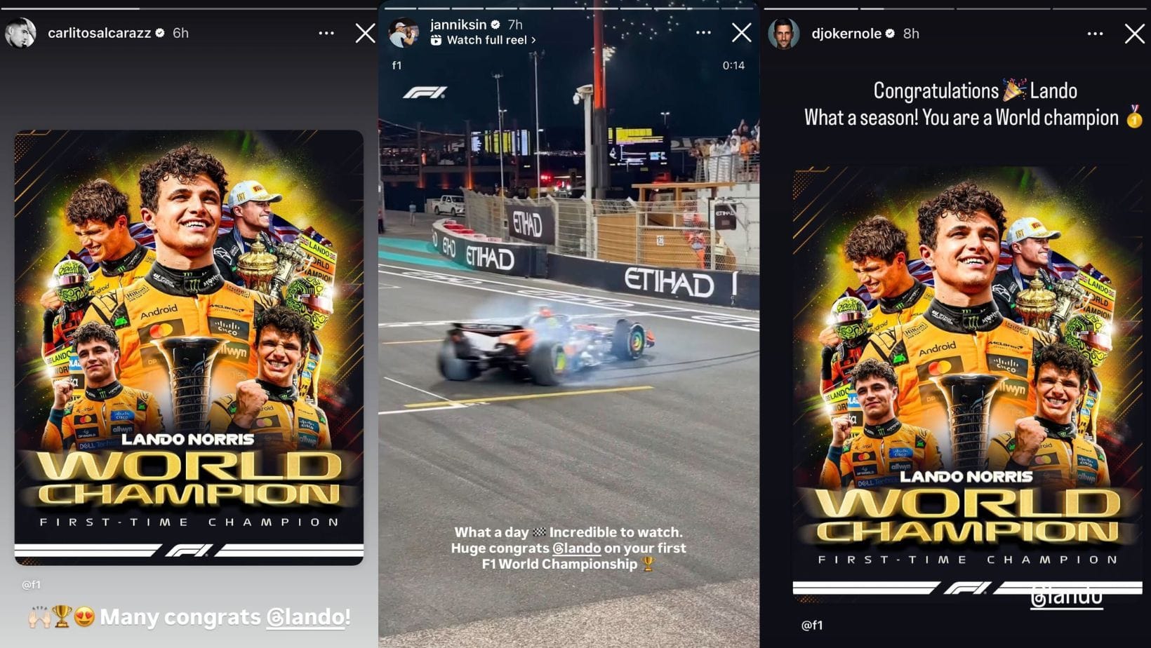 Via @carlitosalcarazz, @janniksin and @djokernole on Instagram 