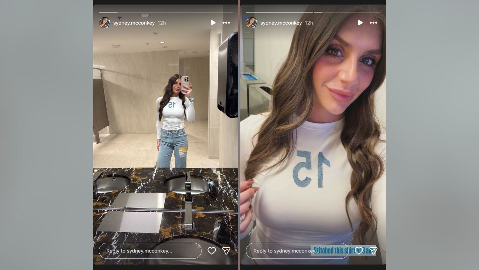 Ladd McConkey&#039;s wife Sydney shows off hand-stitched custom Chargers outfit for MNF showdown vs. Eagles (image credits: instagram/sydney.mcconkey)