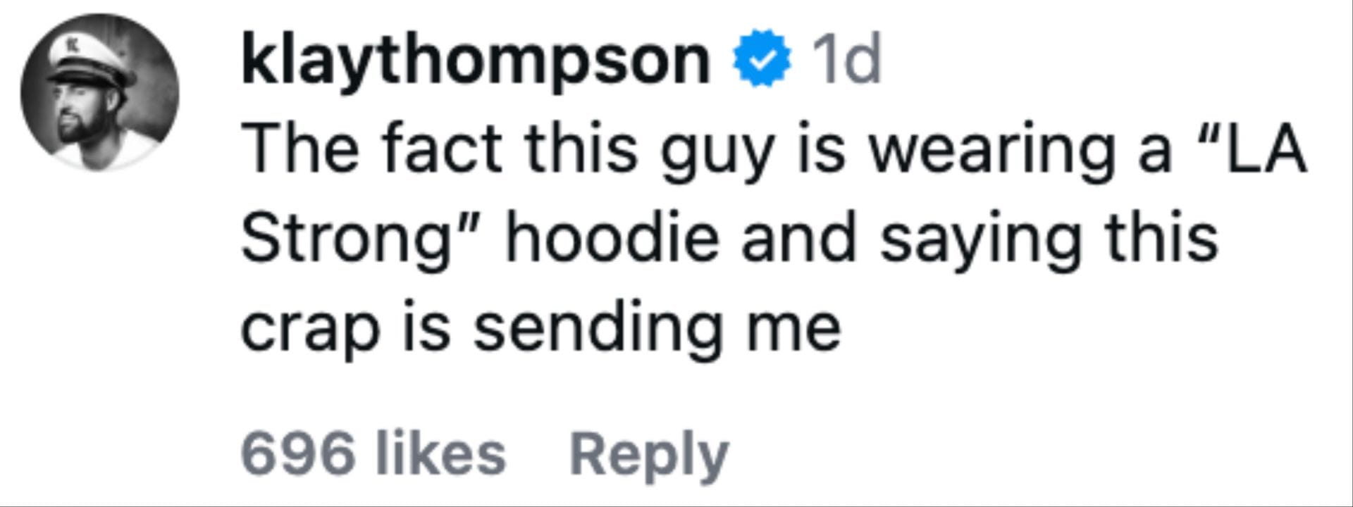 Thompson&#039;s comment on Parsons&#039; take on social media. 