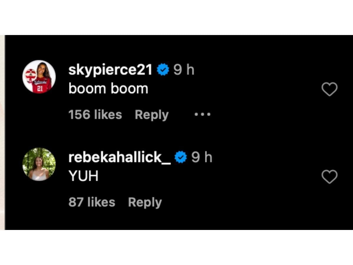 Pierce and Allick&#039;s comments on Instagram