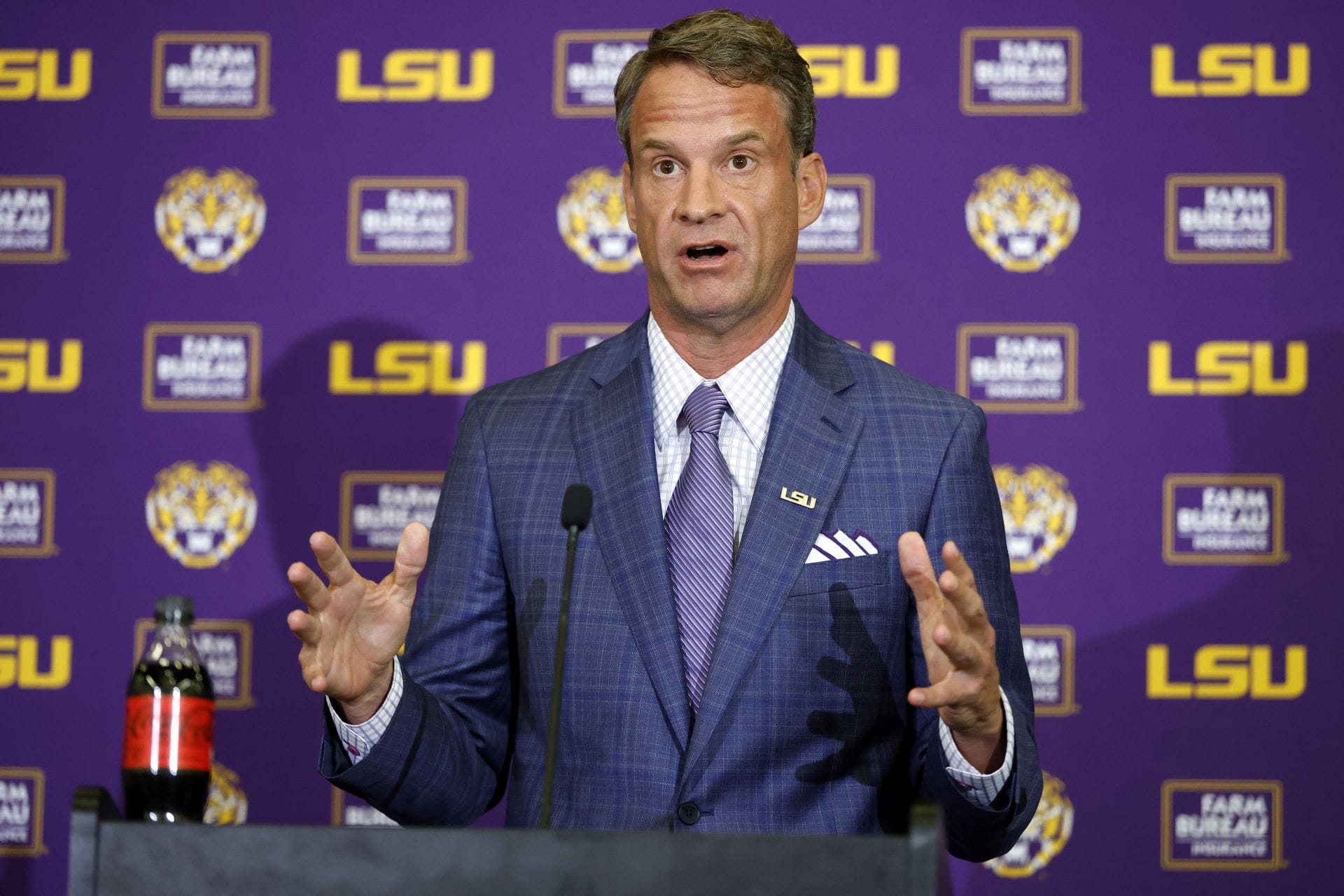 LSU Football Hosts Press Conference Introducing New Head Coach Lane Kiffin - Source: Getty
