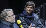 Guillermo Del Toro And Jacob Elordi At The BFI IMAX (Image via Getty)