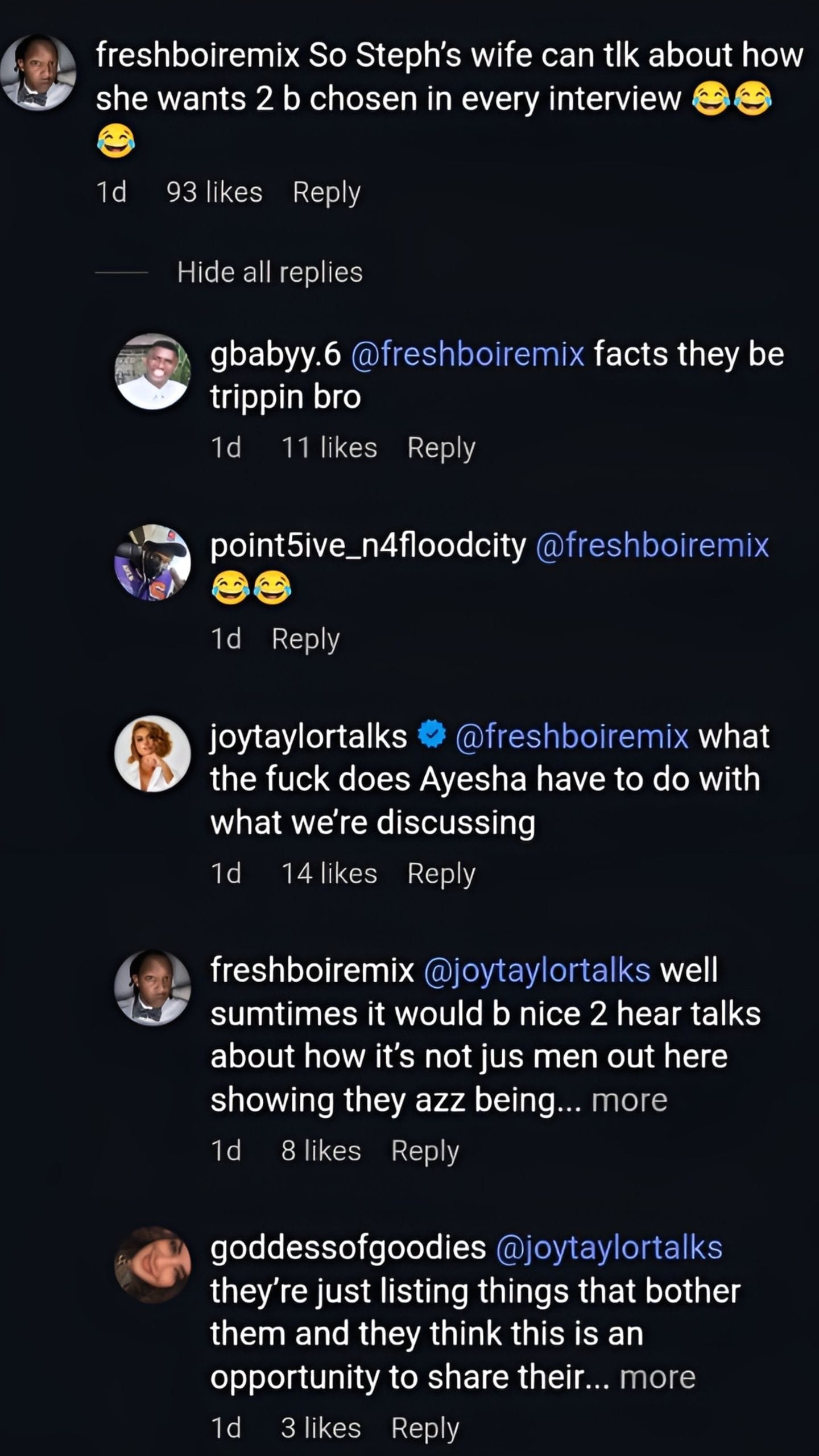 Comments on the post