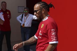 Lewis Hamilton reacts after crashing out of the F1 Abu Dhabi GP FP3