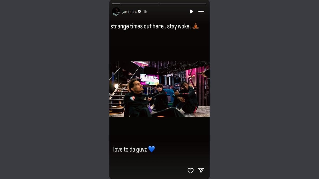 Ja Morant takes a dig at NBA general managers on his IG story. (Credits: @jamorant/IG)