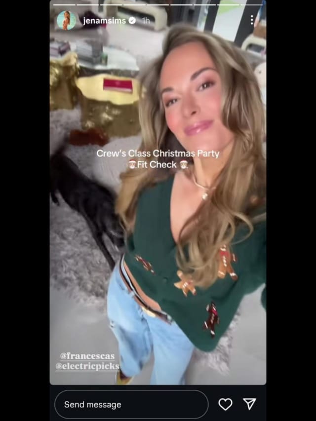 Jena Sims' story / Source: via @jenamsims on Instagram 