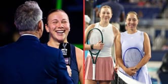 Amanda Anisimova jokes about finally ending '10-year wait' with 1st win over Jessica Pegula at 'super special' Miami Invitational