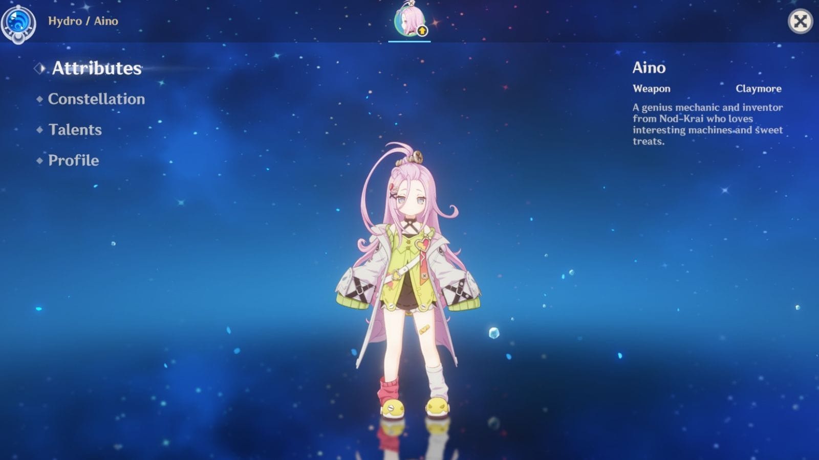 Aino trong trò chơi (Hình ảnh qua HoYovers)