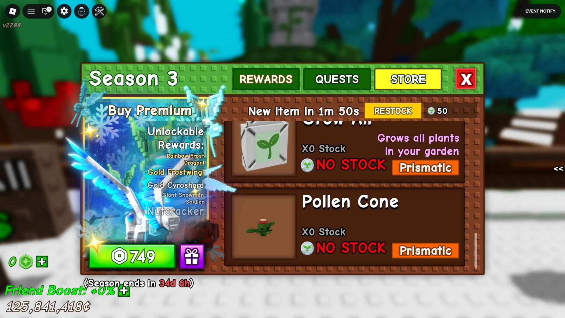 Some plants are exclusive to a handful of shops in the game (Image via Roblox)