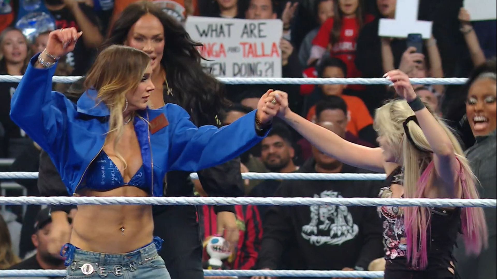 Charlotte Flair and Alexa Bliss were riding high after WarGames. (Image Credit: WWE.com).