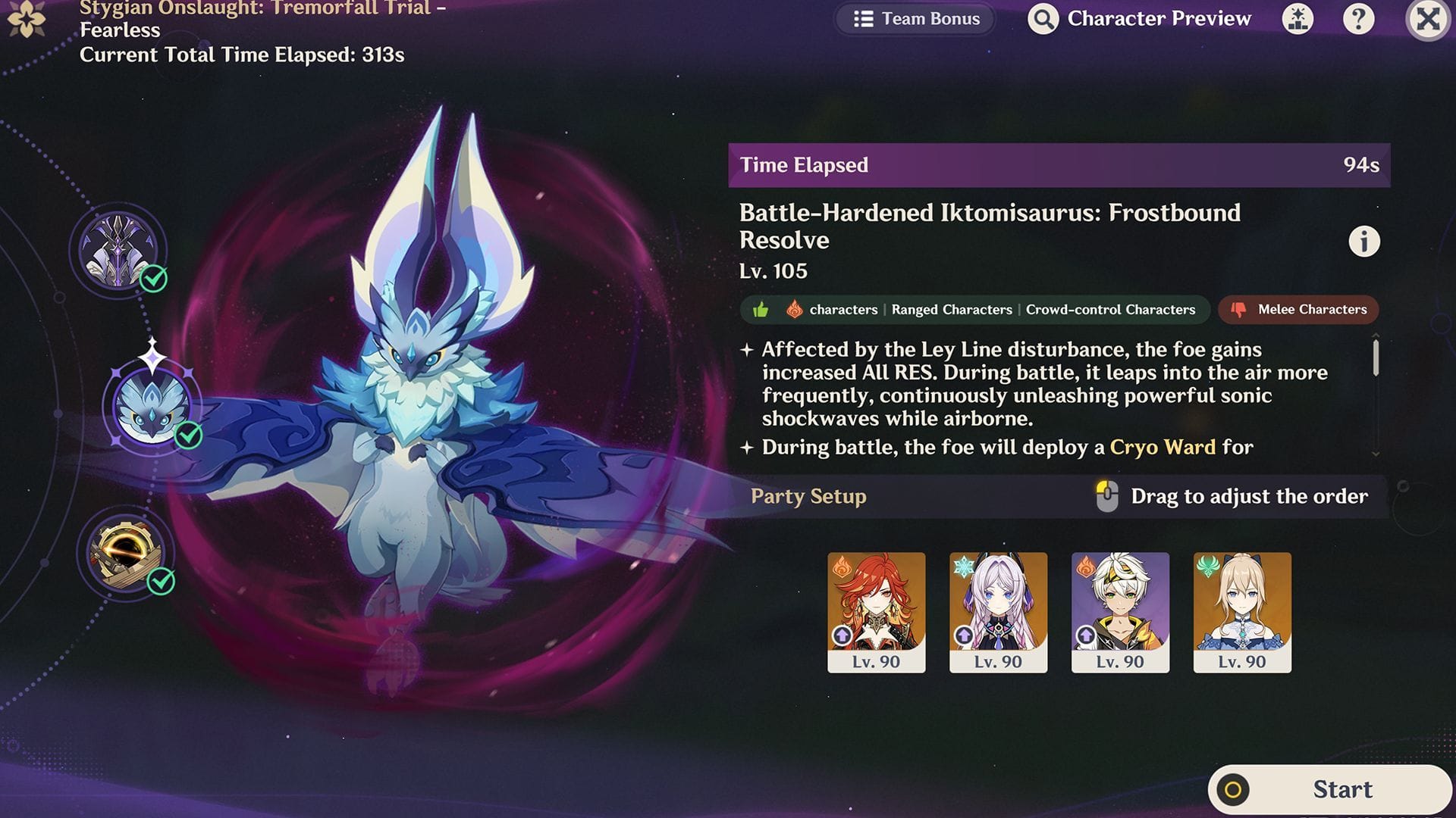 Battle-Hardened Iktomisaurus boss in Stygian Onslaught (Image via Sportskeeda Gaming/ HoYoverse)