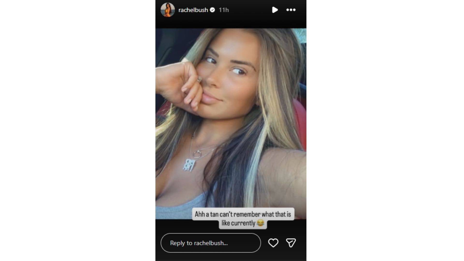   Rachel Bush si zaspomínala na svoje mladé časy. (Kredit: @rachelbush)