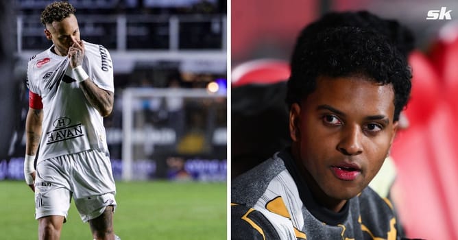 Real Madrid ace Rodrygo reacts with 5-word message after Neymar scores hat-trick for Santos to help them climb out of relegation zone
