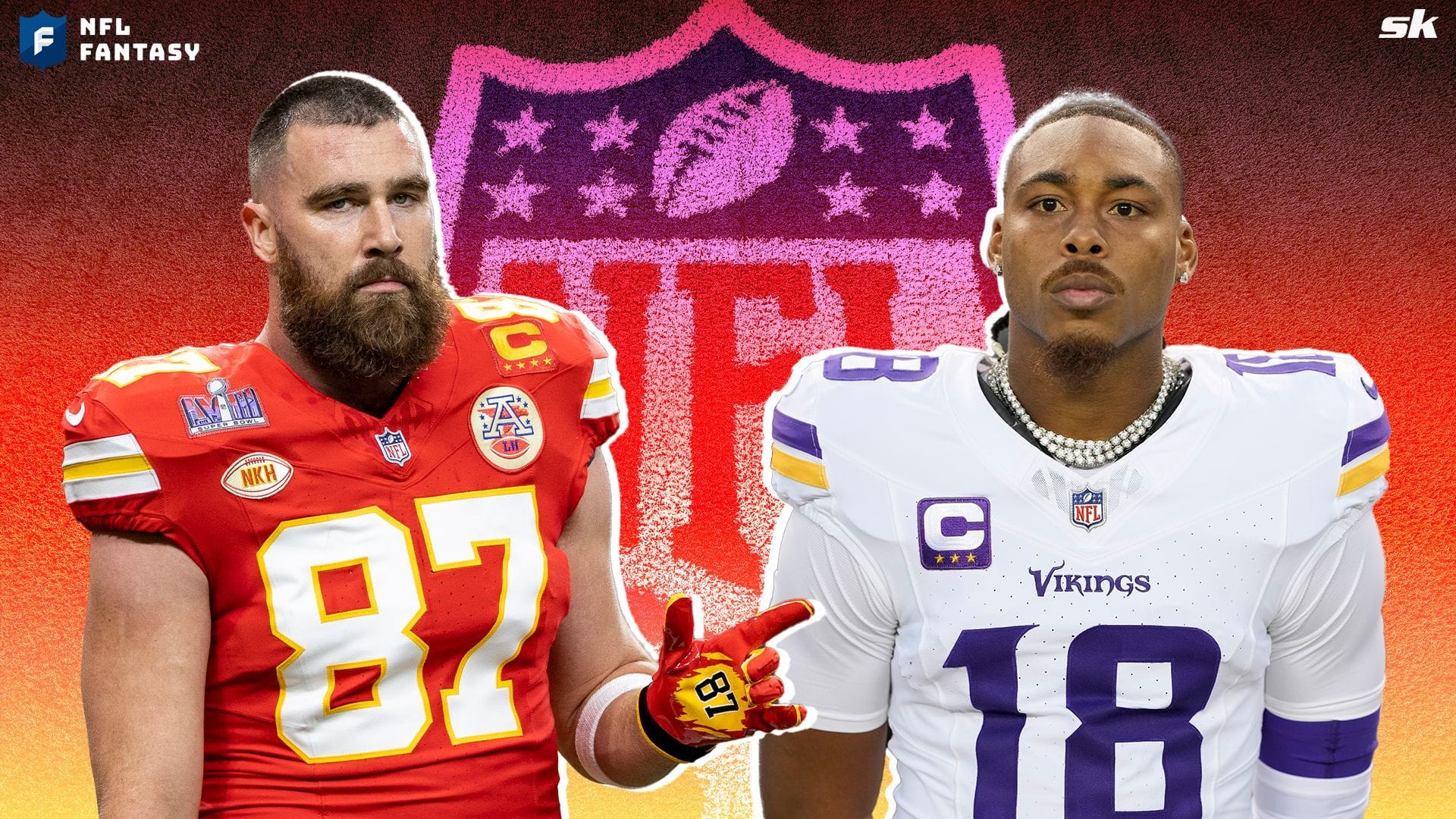 Week 17 Fantasy Football Start 'Em Sit 'Em Flex picks ft. Justin Jefferson, Travis Kelce, and More