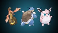 Gourgeist (Large), Blastoise, and Wigglytuff (Image via TPC)