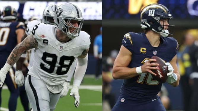"He flopped like crazy": Maxx Crosby calls out Justin Herbert getting "special treatment" after on field scuffle during Chargers vs. Raiders game