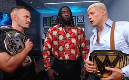 Cody Rhodes makes a groundbreaking announcement in backstage segment with Ricky Saints & Oba Femi