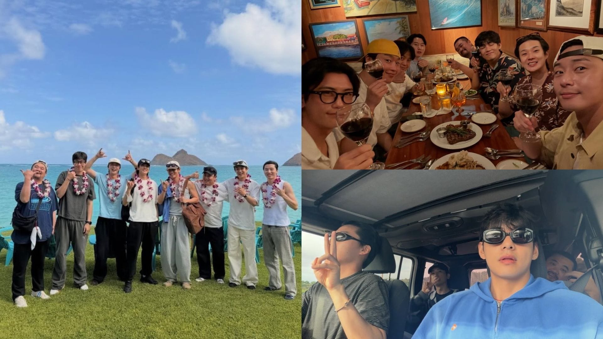 BTS' Taehyung with Wooga Squad (Image via Instagram/@thv)