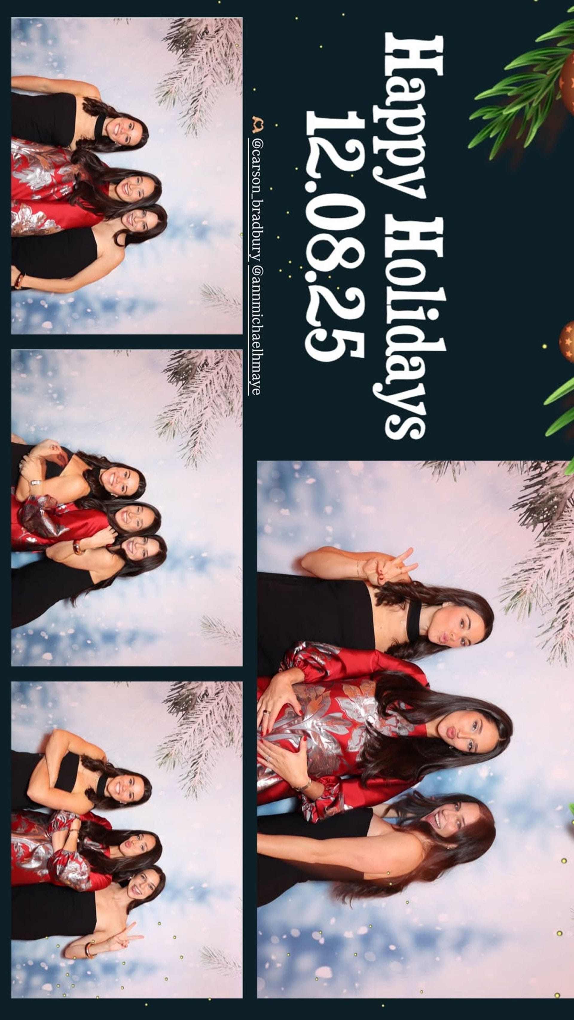 Manželka Drakea Mayea, Michael Ann, sa na vianočnom večierku vyníma v čiernom oblečení/@annmichaelhmaye