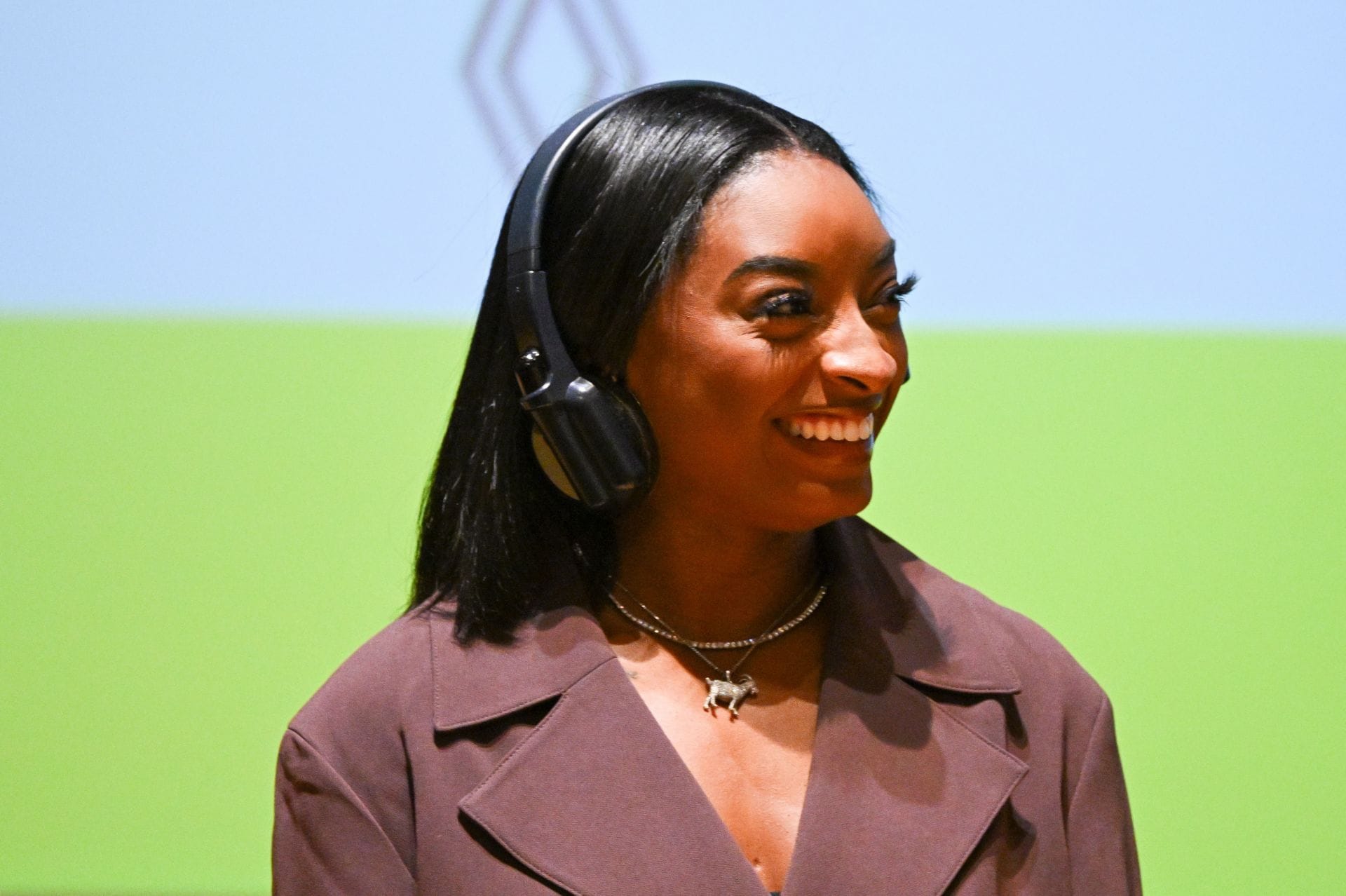Simone Biles during a motivational talk in Buenos Aires, Argentina. (Photo by Getty Images)