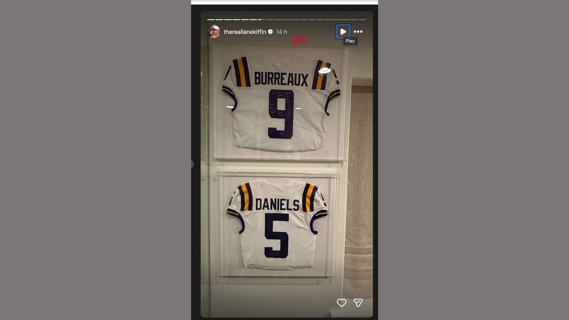 Lane Kiffin&#039;s IG story (image credit: instagram/thereallanekiffin)